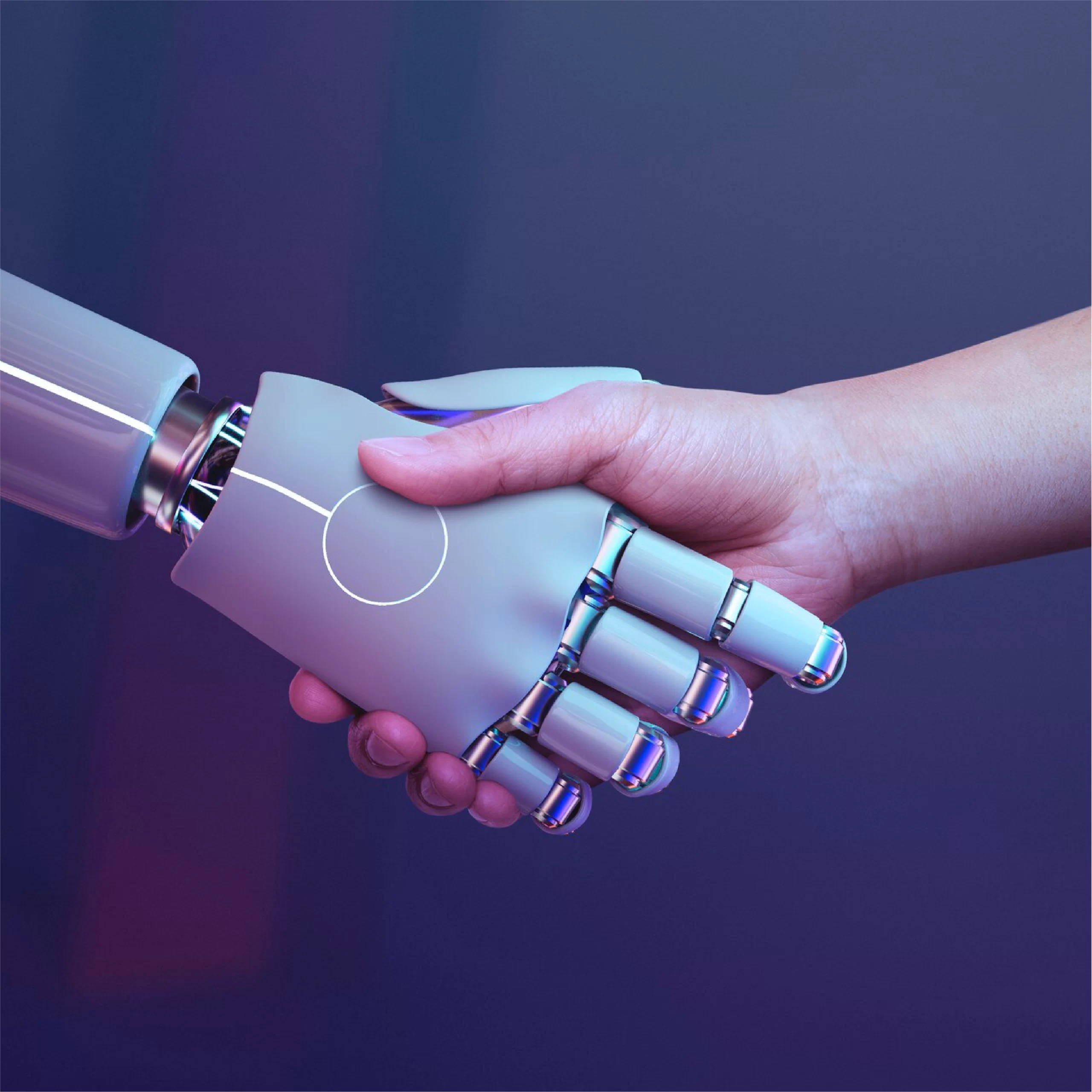 Robot-y-persona- dándose-la-mano